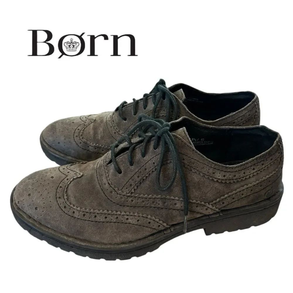 BORN Men's Suede Leather Oxford Dress Shoes 8.5